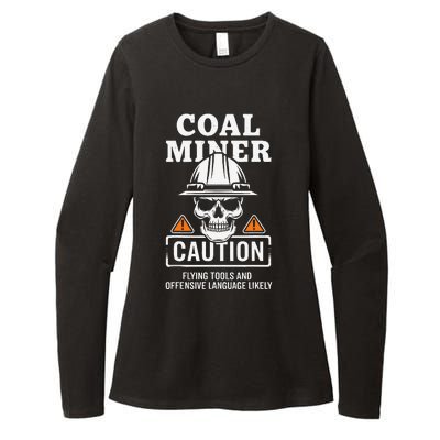 Coal Miner Flying Tools Funny Mining Mine Worker Womens CVC Long Sleeve Shirt