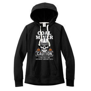 Coal Miner Flying Tools Funny Mining Mine Worker Women's Fleece Hoodie