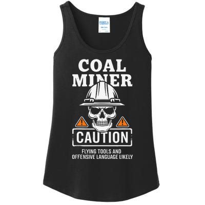 Coal Miner Flying Tools Funny Mining Mine Worker Ladies Essential Tank