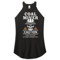 Coal Miner Flying Tools Funny Mining Mine Worker Women's Perfect Tri Rocker Tank