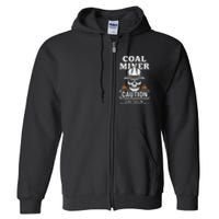 Coal Miner Flying Tools Funny Mining Mine Worker Full Zip Hoodie