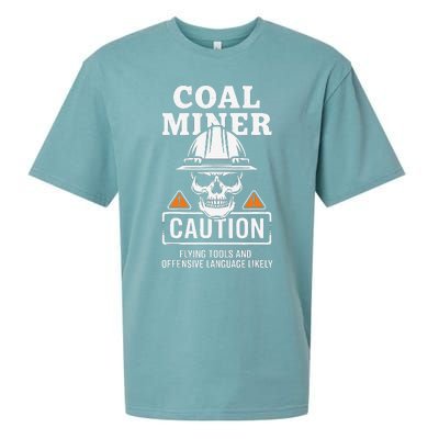 Coal Miner Flying Tools Funny Mining Mine Worker Sueded Cloud Jersey T-Shirt