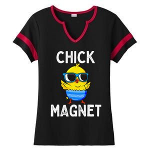 Chick Magnet Funny Easter Cute Baby Chicken Lover Ladies Halftime Notch Neck Tee