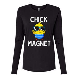 Chick Magnet Funny Easter Cute Baby Chicken Lover Womens Cotton Relaxed Long Sleeve T-Shirt