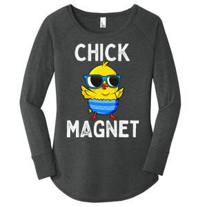 Chick Magnet Funny Easter Cute Baby Chicken Lover Women's Perfect Tri Tunic Long Sleeve Shirt