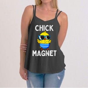 Chick Magnet Funny Easter Cute Baby Chicken Lover Women's Strappy Tank