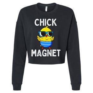 Chick Magnet Funny Easter Cute Baby Chicken Lover Cropped Pullover Crew