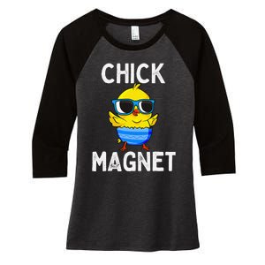 Chick Magnet Funny Easter Cute Baby Chicken Lover Women's Tri-Blend 3/4-Sleeve Raglan Shirt