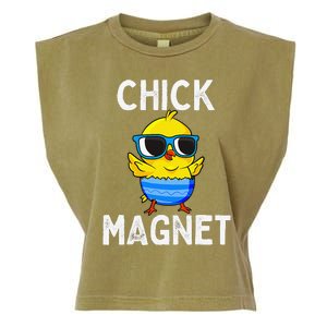 Chick Magnet Funny Easter Cute Baby Chicken Lover Garment-Dyed Women's Muscle Tee