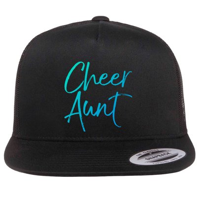 Cute Matching Family Cheerleader Auntie Gift Cheer Aunt Gift Flatbill Hat