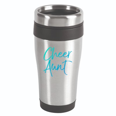 Cute Matching Family Cheerleader Auntie Gift Cheer Aunt Gift 16oz Travel Tumbler