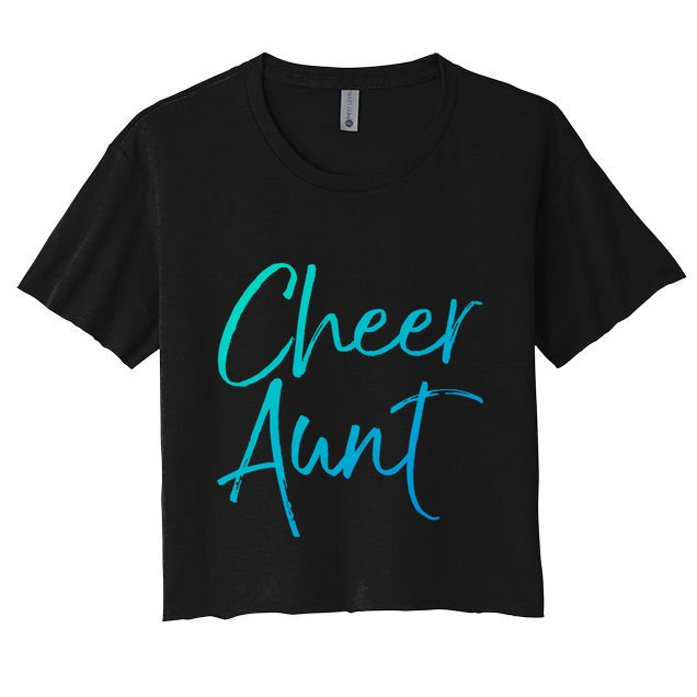 Cute Matching Family Cheerleader Auntie Gift Cheer Aunt Gift Crop Top