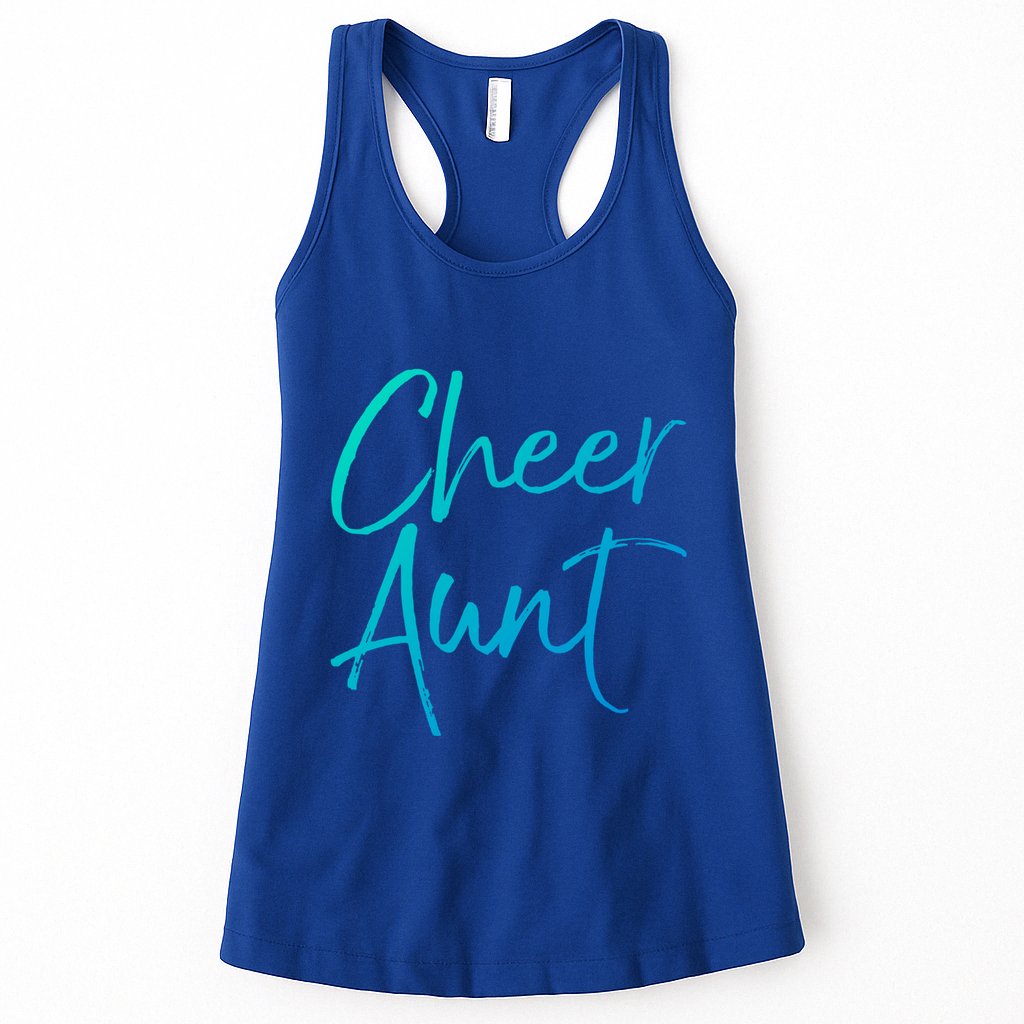 Cute Matching Family Cheerleader Auntie Gift Cheer Aunt Gift Womens Tank Top