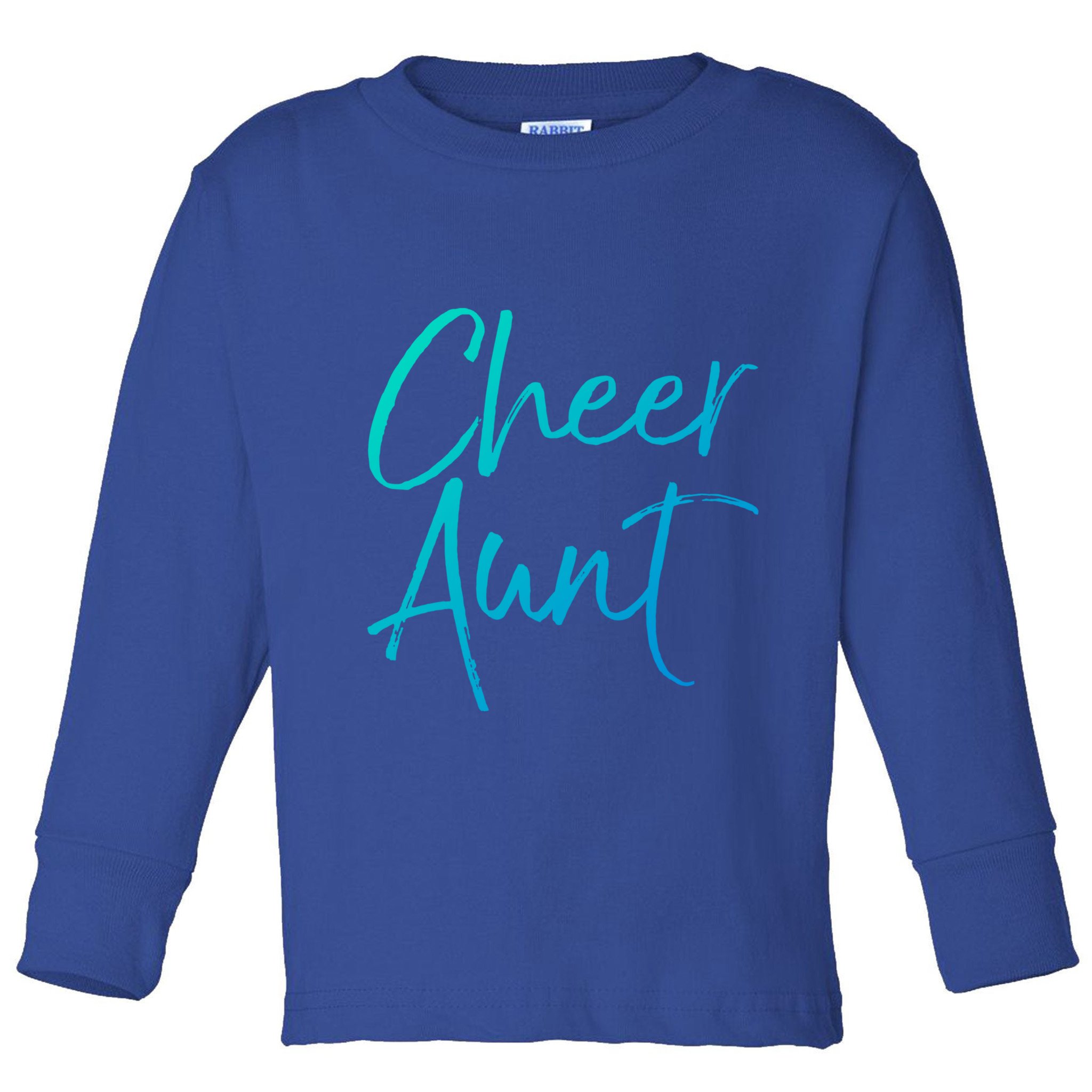 Cute Matching Family Cheerleader Auntie Gift Cheer Aunt Gift Toddler Long Sleeve Shirt