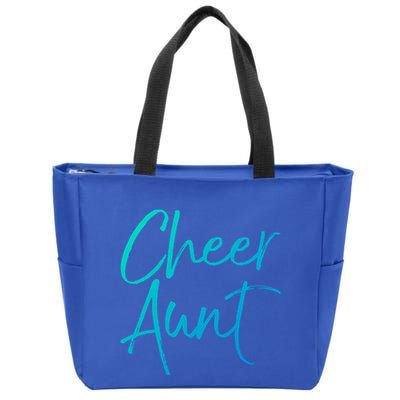 Cute Matching Family Cheerleader Auntie Gift Cheer Aunt Gift Zip Tote Bag