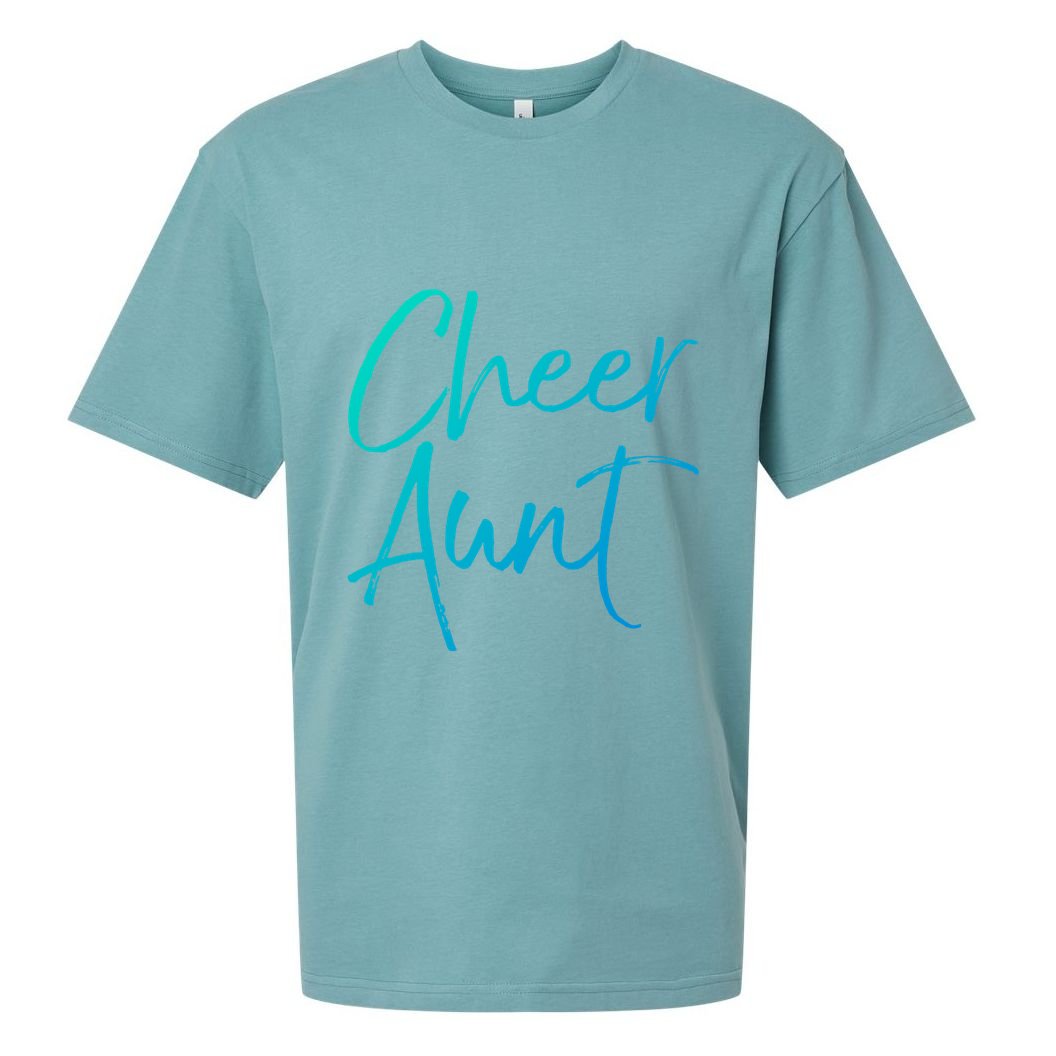 Cute Matching Family Cheerleader Auntie Gift Cheer Aunt Gift Sueded Cloud Jersey T-Shirt