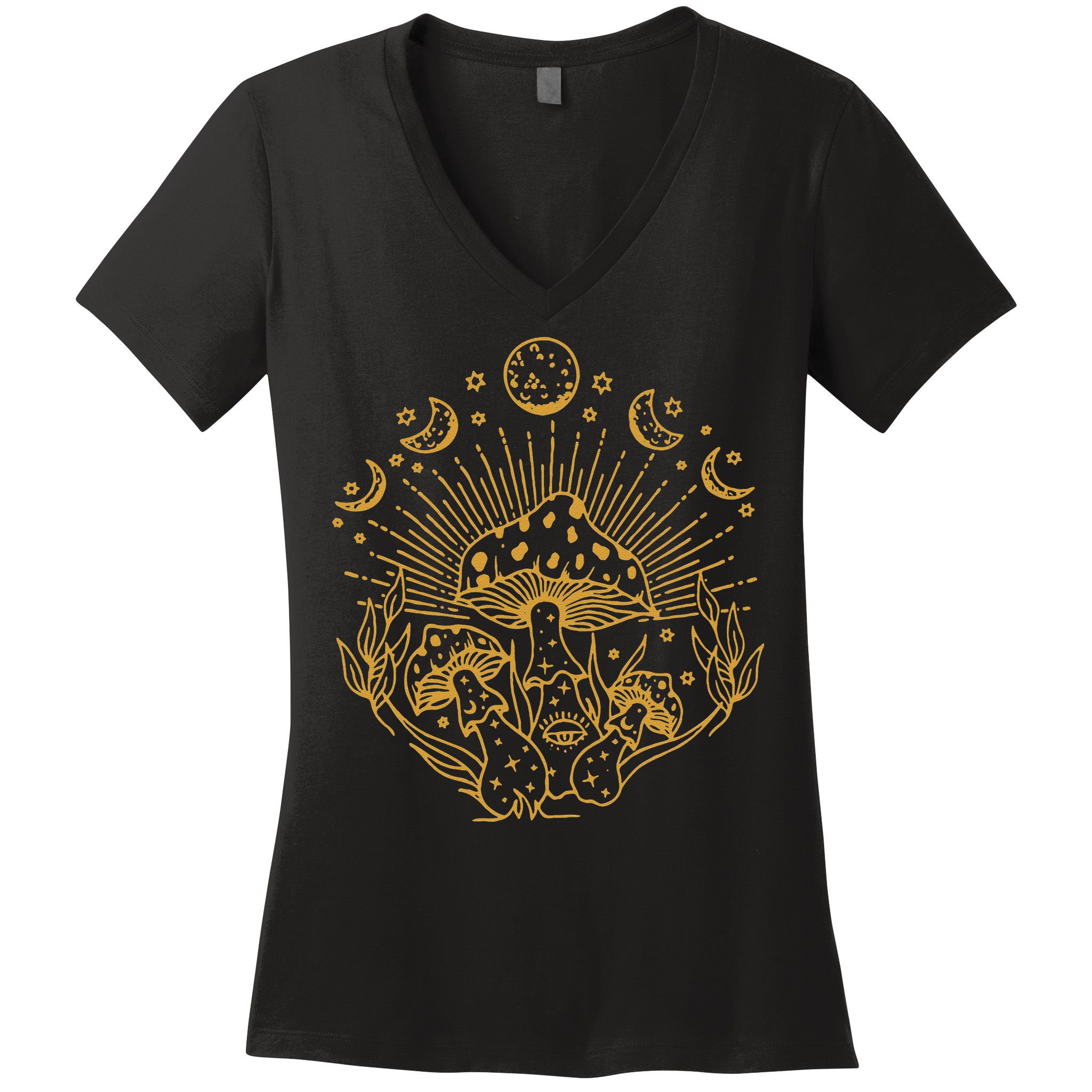 Cottagecore Mushrooms Fungi Goblincore Aesthetic Mycology Women's V-Neck T-Shirt
