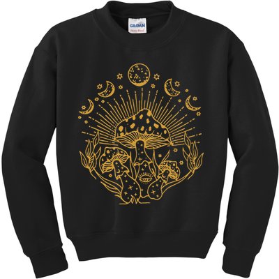 Cottagecore Mushrooms Fungi Goblincore Aesthetic Mycology Kids Sweatshirt