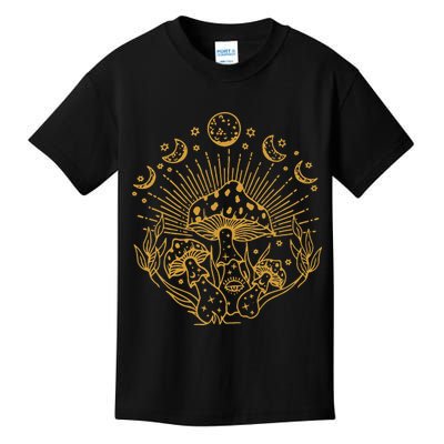 Cottagecore Mushrooms Fungi Goblincore Aesthetic Mycology Kids T-Shirt