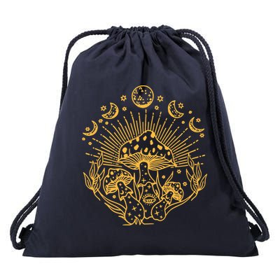 Cottagecore Mushrooms Fungi Goblincore Aesthetic Mycology Drawstring Bag