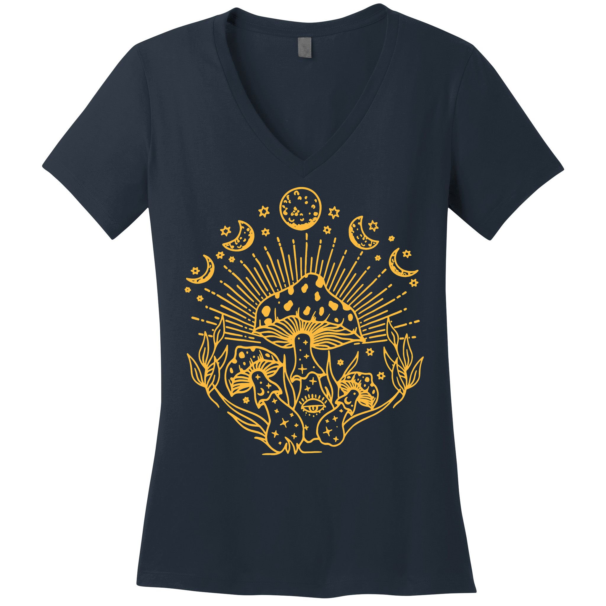Cottagecore Mushrooms Fungi Goblincore Aesthetic Mycology Women's V-Neck T-Shirt