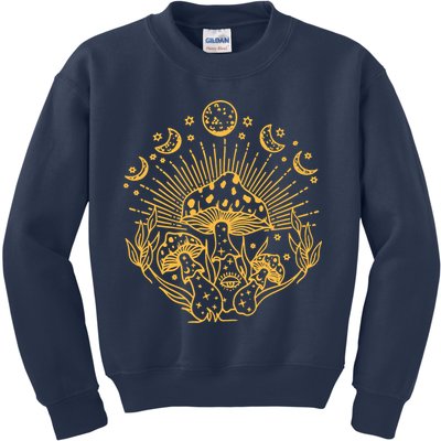 Cottagecore Mushrooms Fungi Goblincore Aesthetic Mycology Kids Sweatshirt