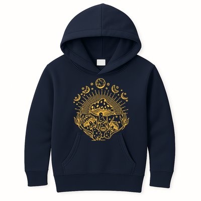 Cottagecore Mushrooms Fungi Goblincore Aesthetic Mycology Kids Hoodie