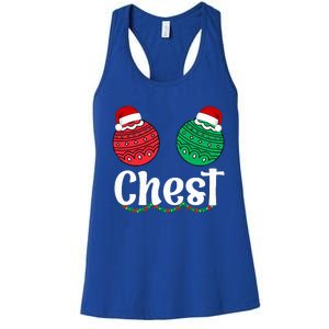 Chestnuts Matching Family Funny Chest Nuts Christmas Couples Women's Racerback Tank