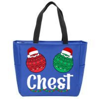 Chestnuts Matching Family Funny Chest Nuts Christmas Couples Zip Tote Bag