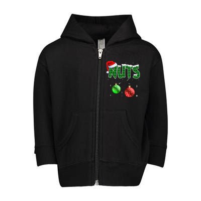 Chestnuts Matching Family Funny Chest Nuts Christmas Couples Toddler Zip Fleece Hoodie