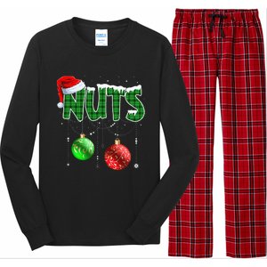 Chestnuts Matching Family Funny Chest Nuts Christmas Couples Long Sleeve Pajama Set