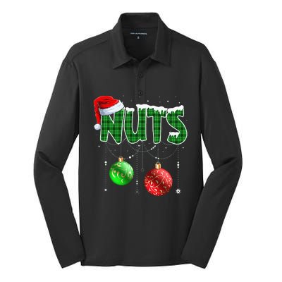 Chestnuts Matching Family Funny Chest Nuts Christmas Couples Silk Touch Performance Long Sleeve Polo