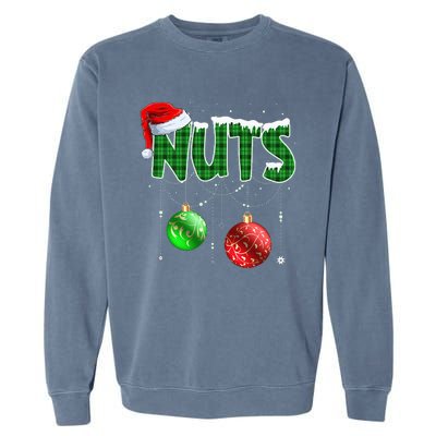 Chestnuts Matching Family Funny Chest Nuts Christmas Couples Garment-Dyed Sweatshirt