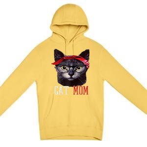 Cat Mom Funny And Cute Gift For Animal Lovers Premium Pullover Hoodie