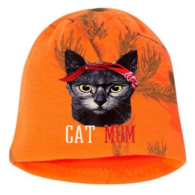 Cat Mom Funny And Cute Gift For Animal Lovers Kati - Camo Knit Beanie