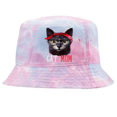 Cat Mom Funny And Cute Gift For Animal Lovers Tie-Dyed Bucket Hat