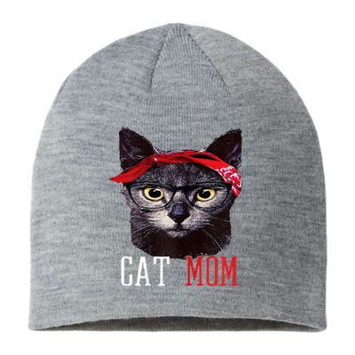 Cat Mom Funny And Cute Gift For Animal Lovers Sustainable Beanie