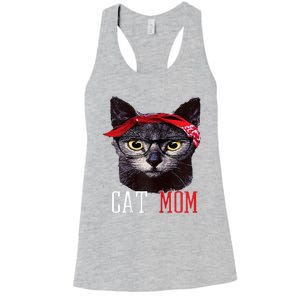 Cat Mom Funny And Cute Gift For Animal Lovers Women's Racerback Tank