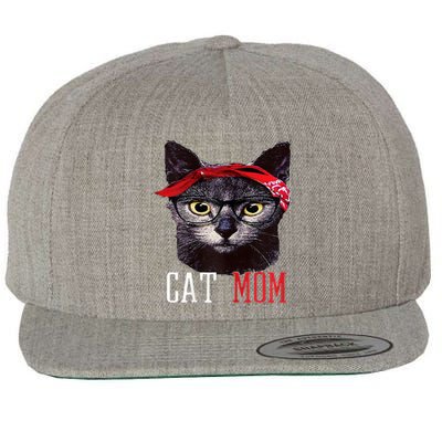 Cat Mom Funny And Cute Gift For Animal Lovers Wool Snapback Cap