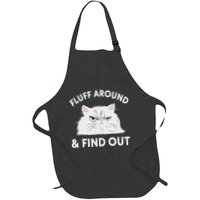 Cat Meme Fluff Around Sarcastic Full-Length Apron With Pockets