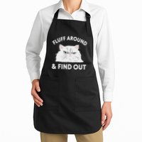 Cat Meme Fluff Around Sarcastic Full-Length Apron With Pockets
