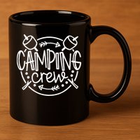 Camping Matching For Family Camper Group Camping Crew 11oz C Handle Ceramic Mug