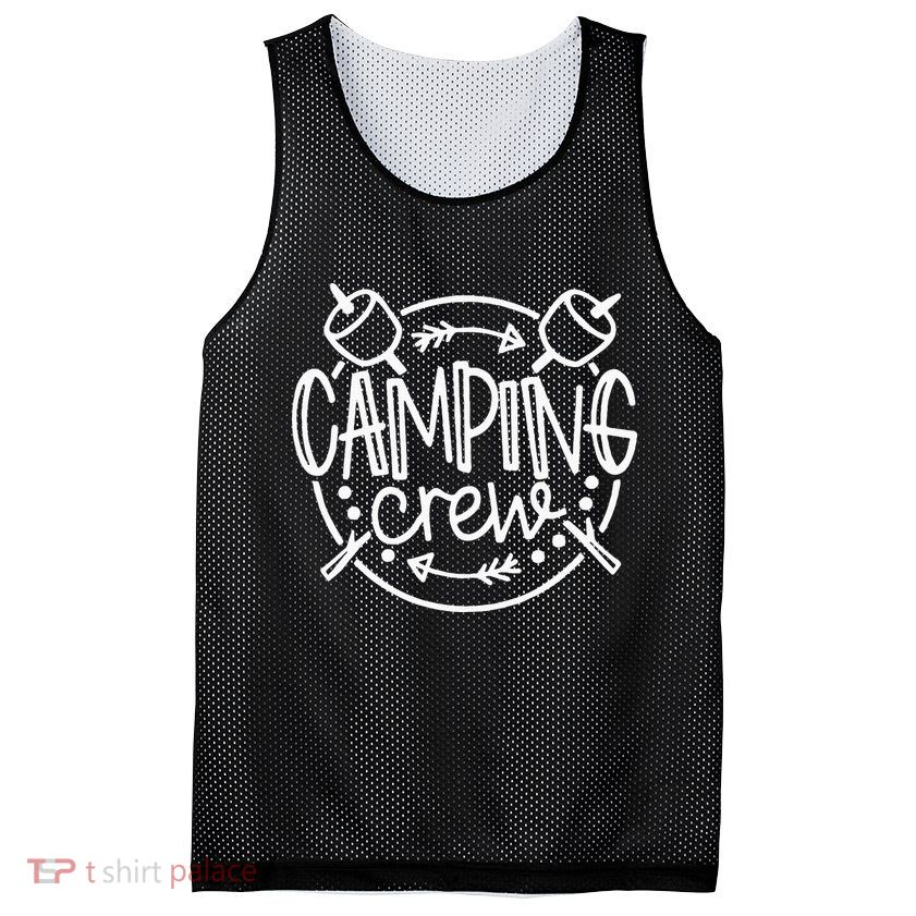 Camping Matching For Family Camper Group Camping Crew Mesh Reversible Basketball Jersey Tank