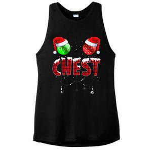 Chestnuts Matching Family Funny Chest Nuts Christmas Couples Ladies PosiCharge Tri-Blend Wicking Tank