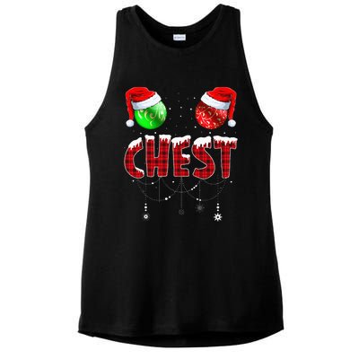 Chestnuts Matching Family Funny Chest Nuts Christmas Couples Ladies PosiCharge Tri-Blend Wicking Tank