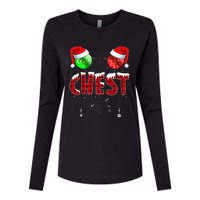 Chestnuts Matching Family Funny Chest Nuts Christmas Couples Womens Cotton Relaxed Long Sleeve T-Shirt