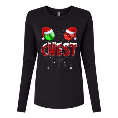 Chestnuts Matching Family Funny Chest Nuts Christmas Couples Womens Cotton Relaxed Long Sleeve T-Shirt