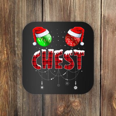 Chestnuts Matching Family Funny Chest Nuts Christmas Couples Coaster