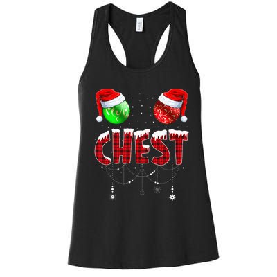 Chestnuts Matching Family Funny Chest Nuts Christmas Couples Women's Racerback Tank