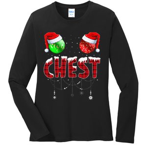 Chestnuts Matching Family Funny Chest Nuts Christmas Couples Ladies Long Sleeve Shirt